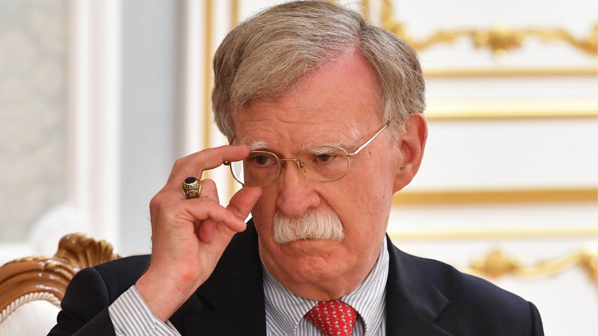 Then-national security advisor John Bolton during a meeting.