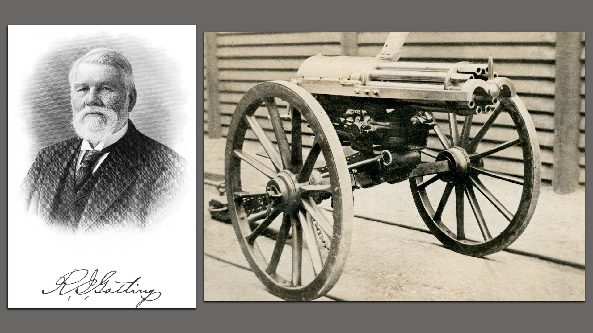 Richard Gatling and the Gatling Gun.