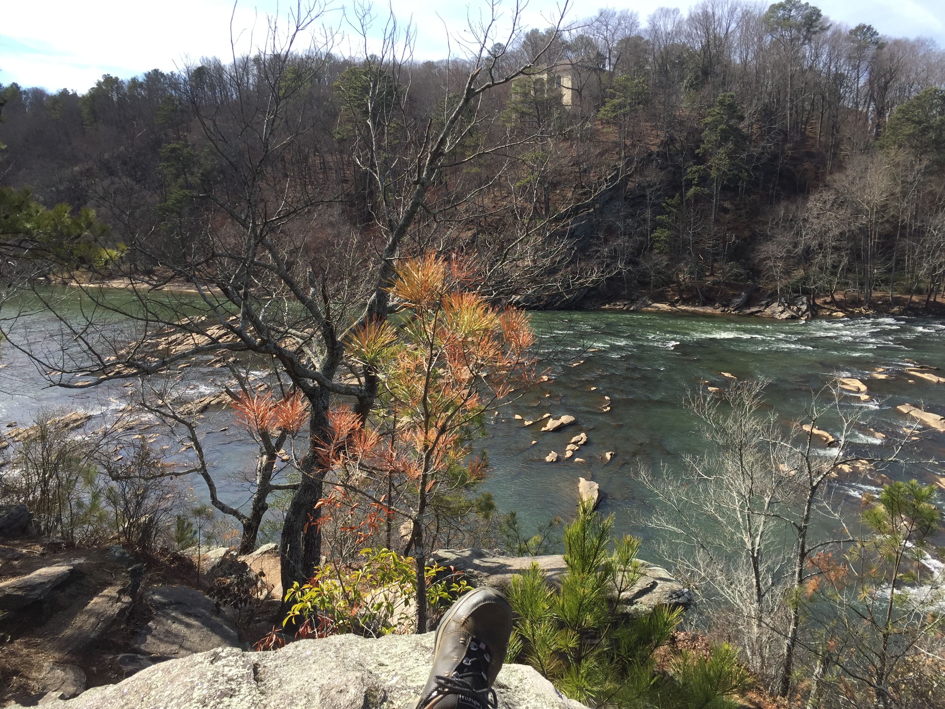 A view of the Chattahoochee River from the overlook at East Palisades