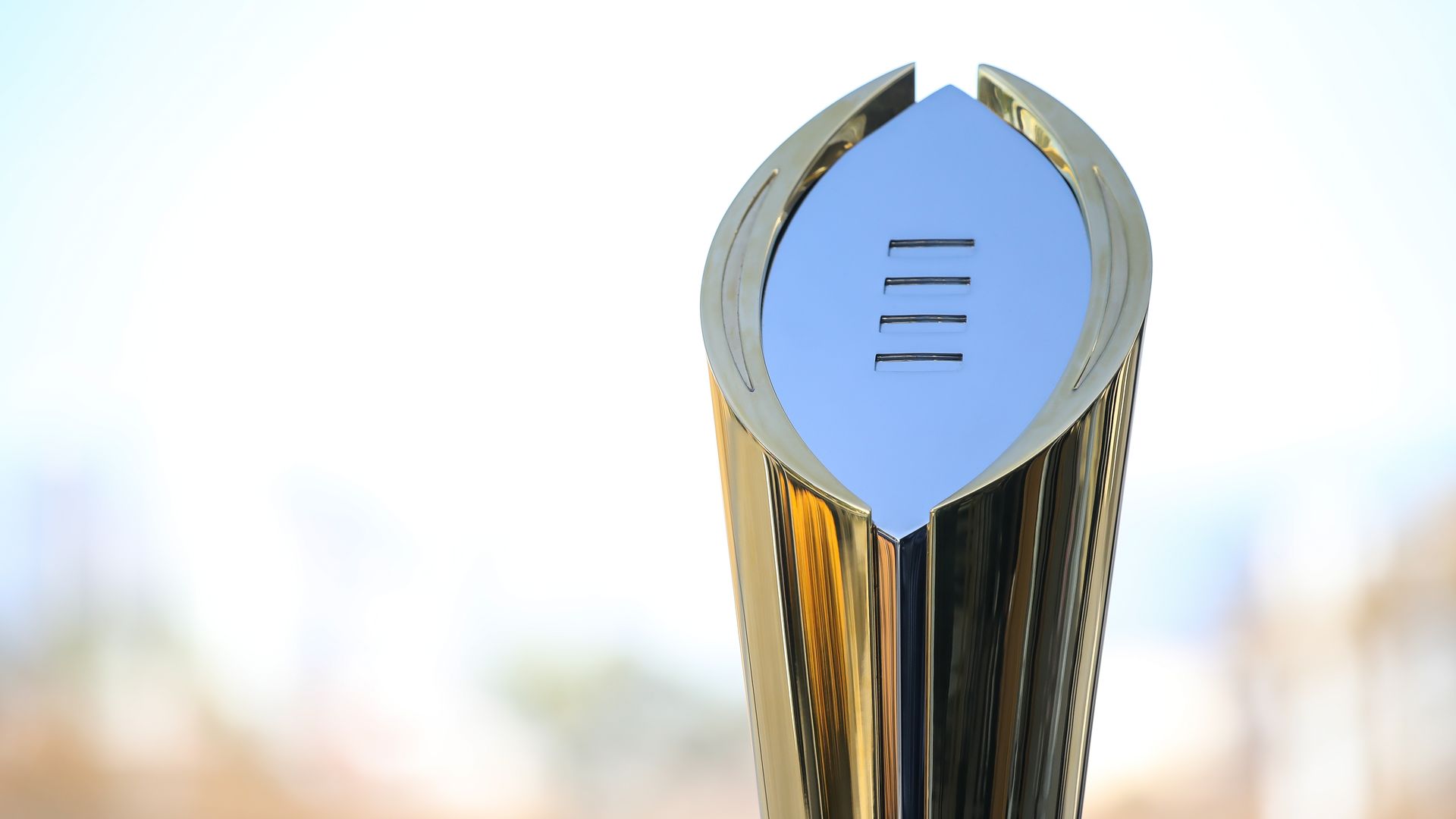 CFP trophy during the College Football Playoff press conference and media roundtable on November 19, 2022.