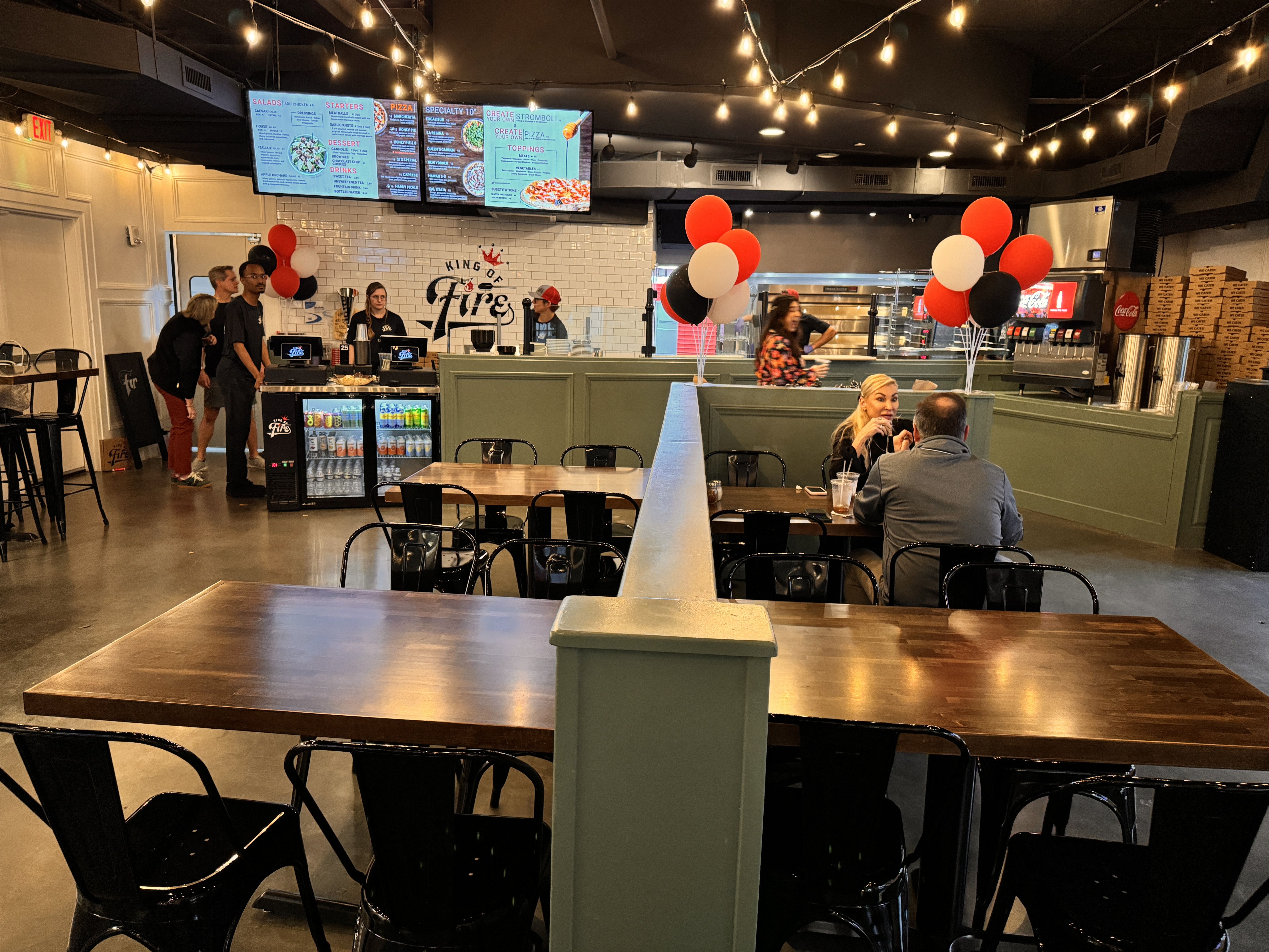 inside pizza restaurant