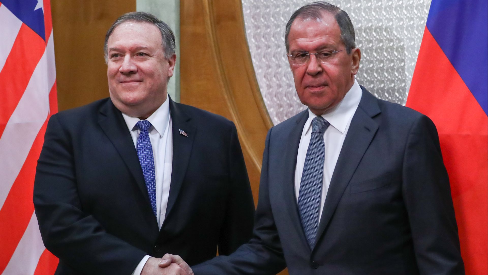 Mike Pompeo and Sergey Lavrov