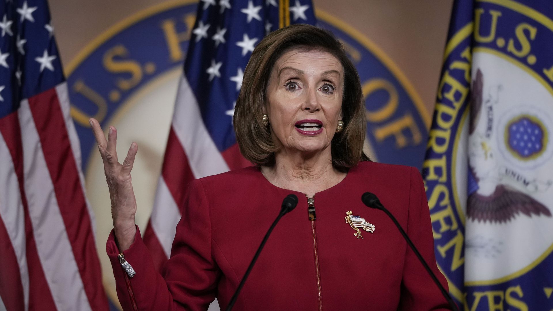  Speaker of the House Nancy Pelosi (D-CA) speaks during her weekly news conference at the U.S. Capitol on September 8