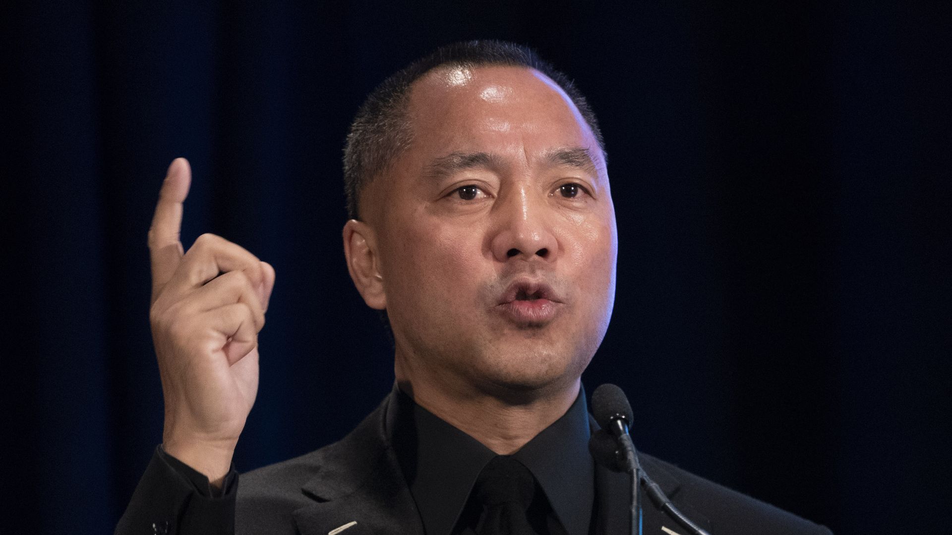 Guo Wengui holds a news conference on November 20, 2018 