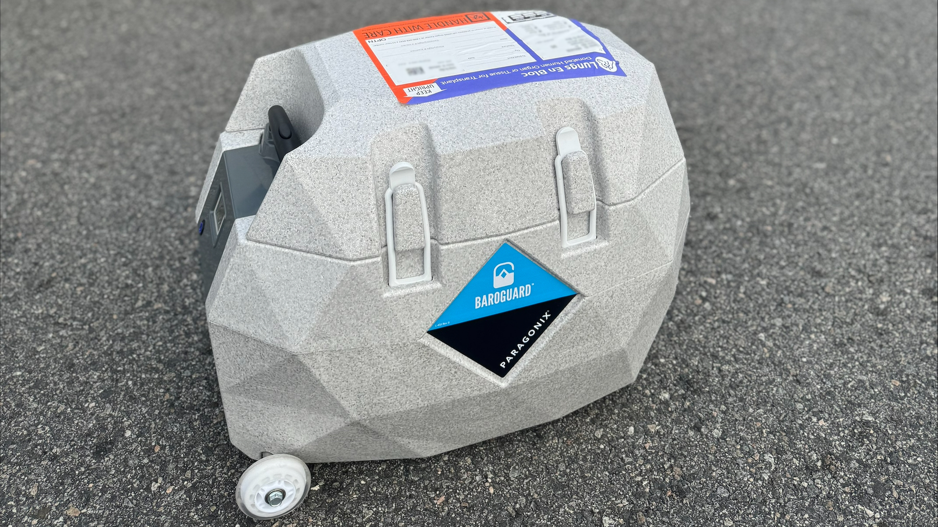 A cooler that says, "Baroguard"