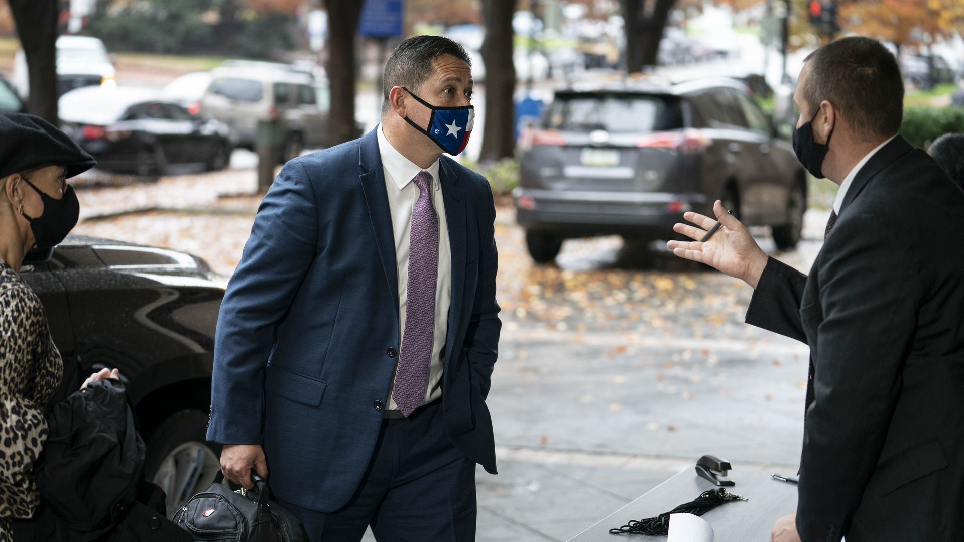 Rep.-elect Tony Gonzales (R-TX) arrives to the Hyatt Regency hotel on Capitol Hill.