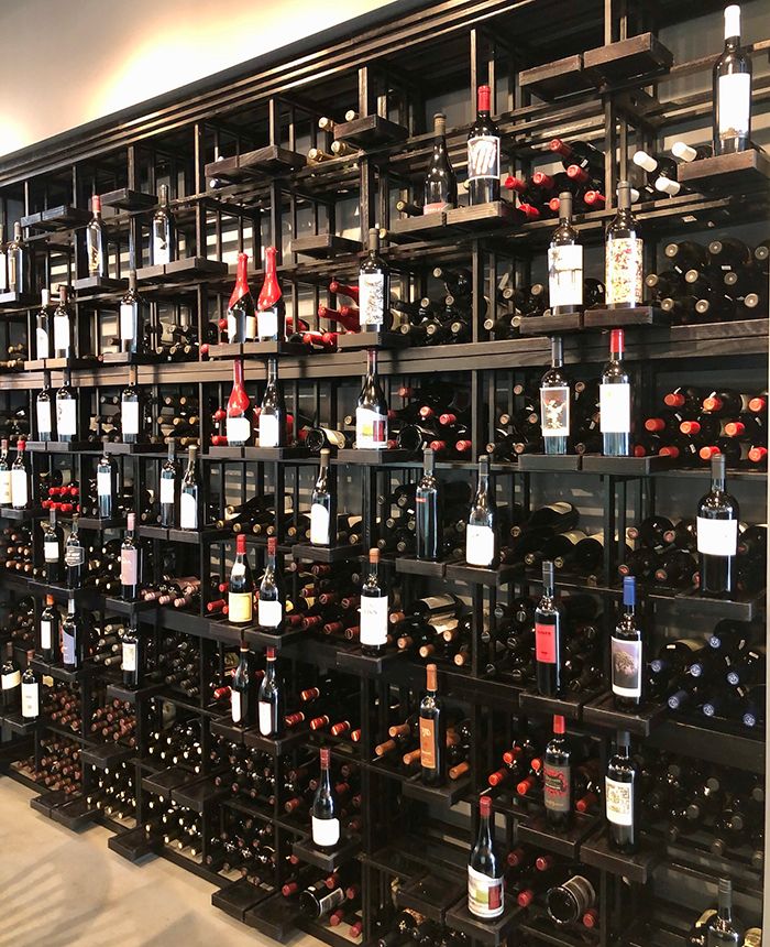 wine selection at new york butcher shoppe