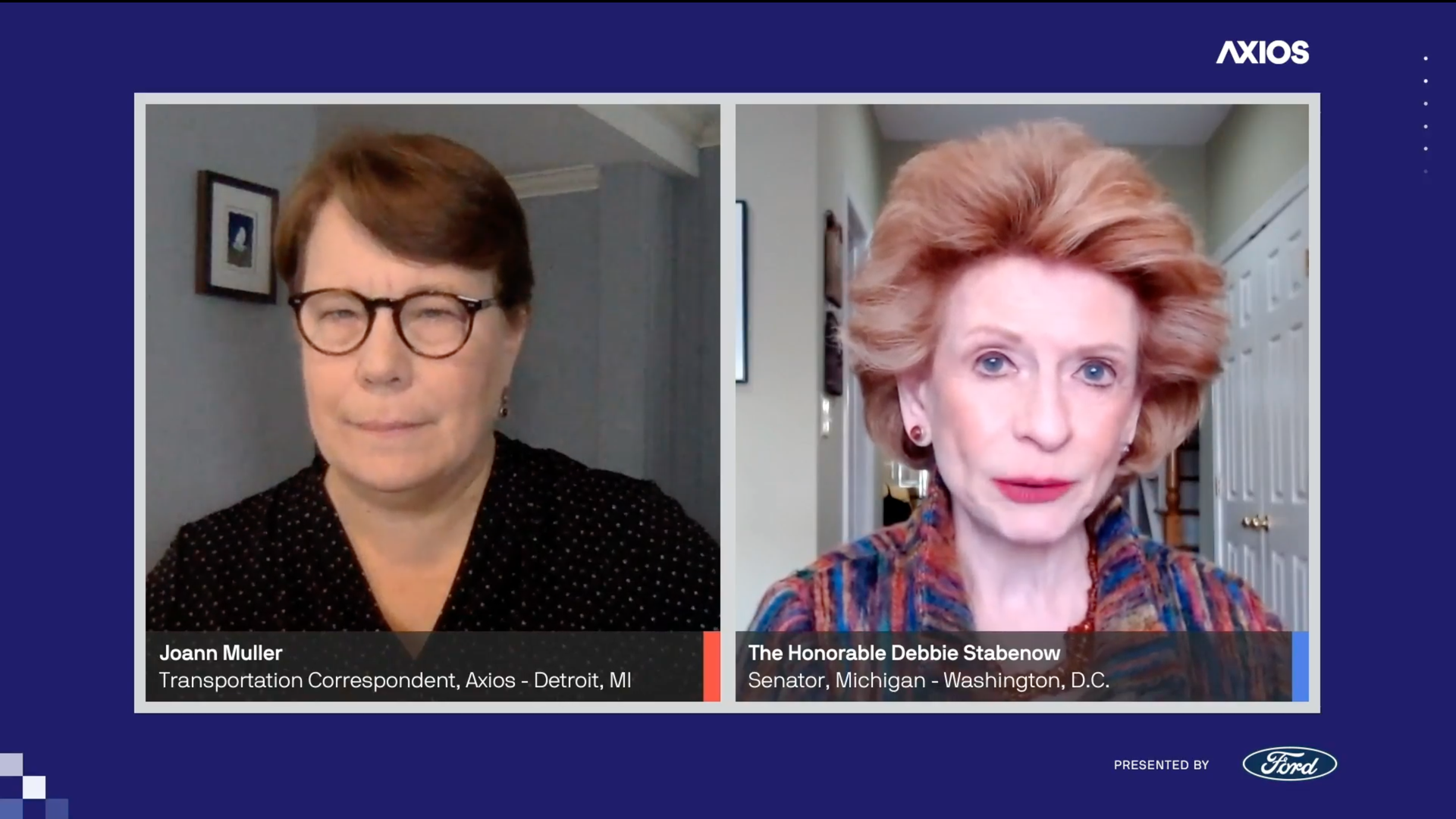 Screenshot of Axios virtual event