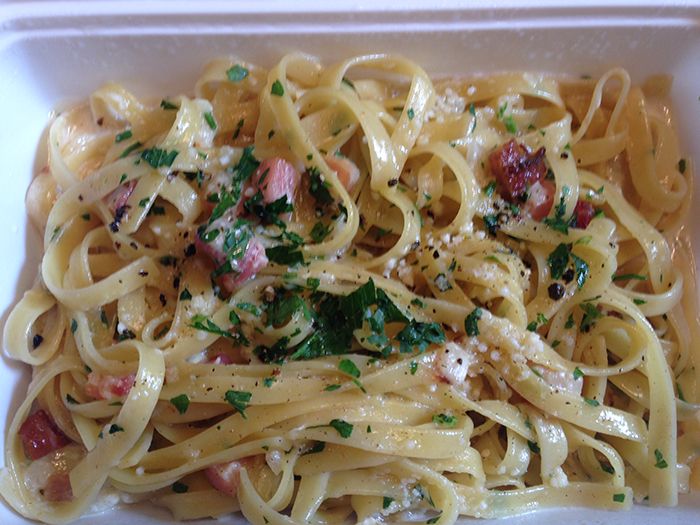 fettuccine carbonara Aria
