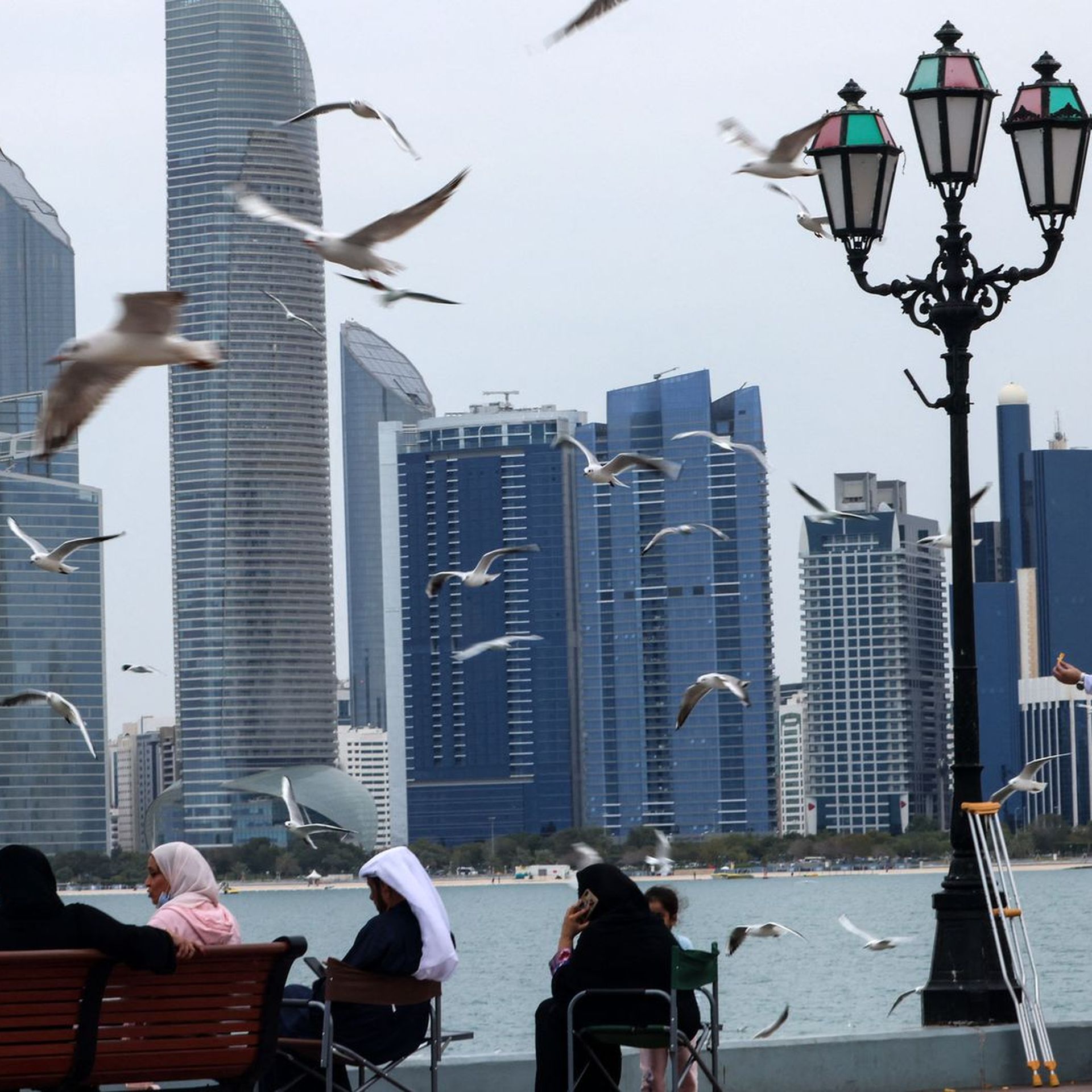 A view of Abu Dhabi this week. Photo: Giuseppe Cacace/AFP via Getty