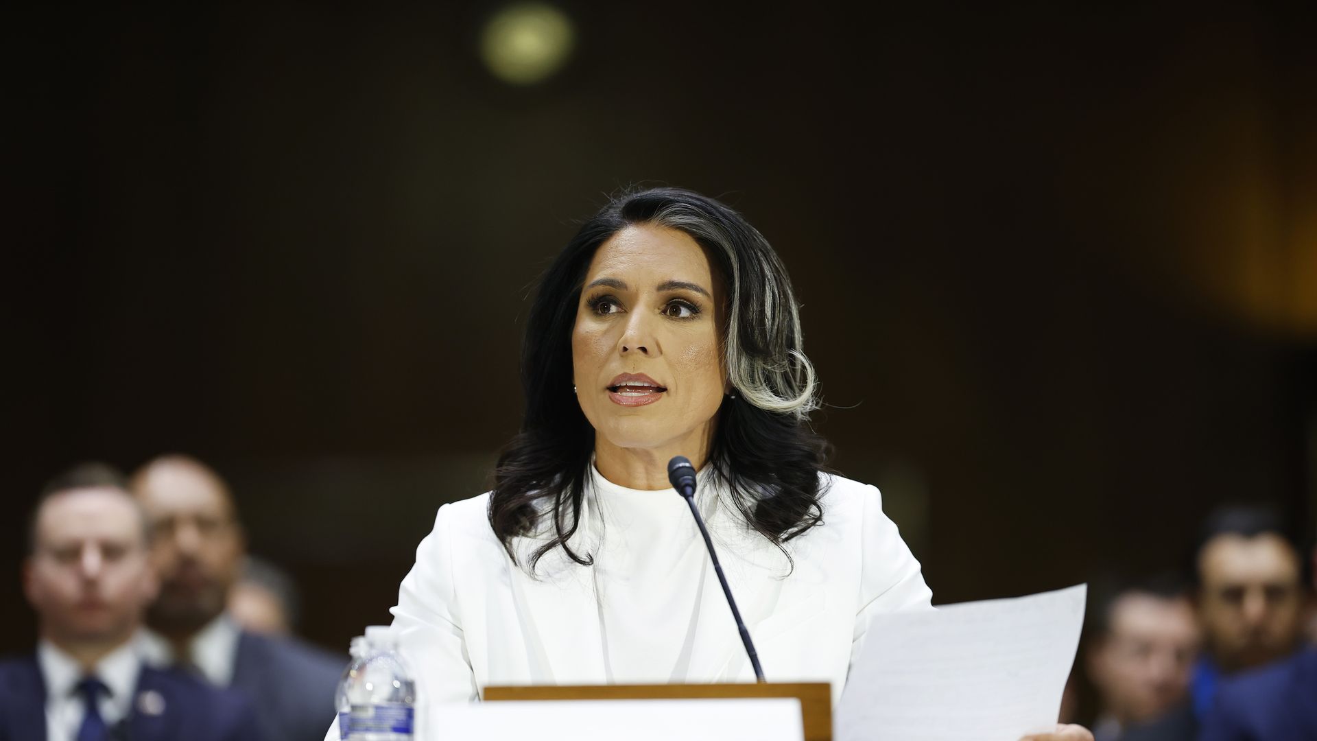 Tulsi Gabbard, U.S. President Donald Trump's nominee to be Director of National Intelligence, testifies during her confirmation hearing before the Senate Intelligence Committee 