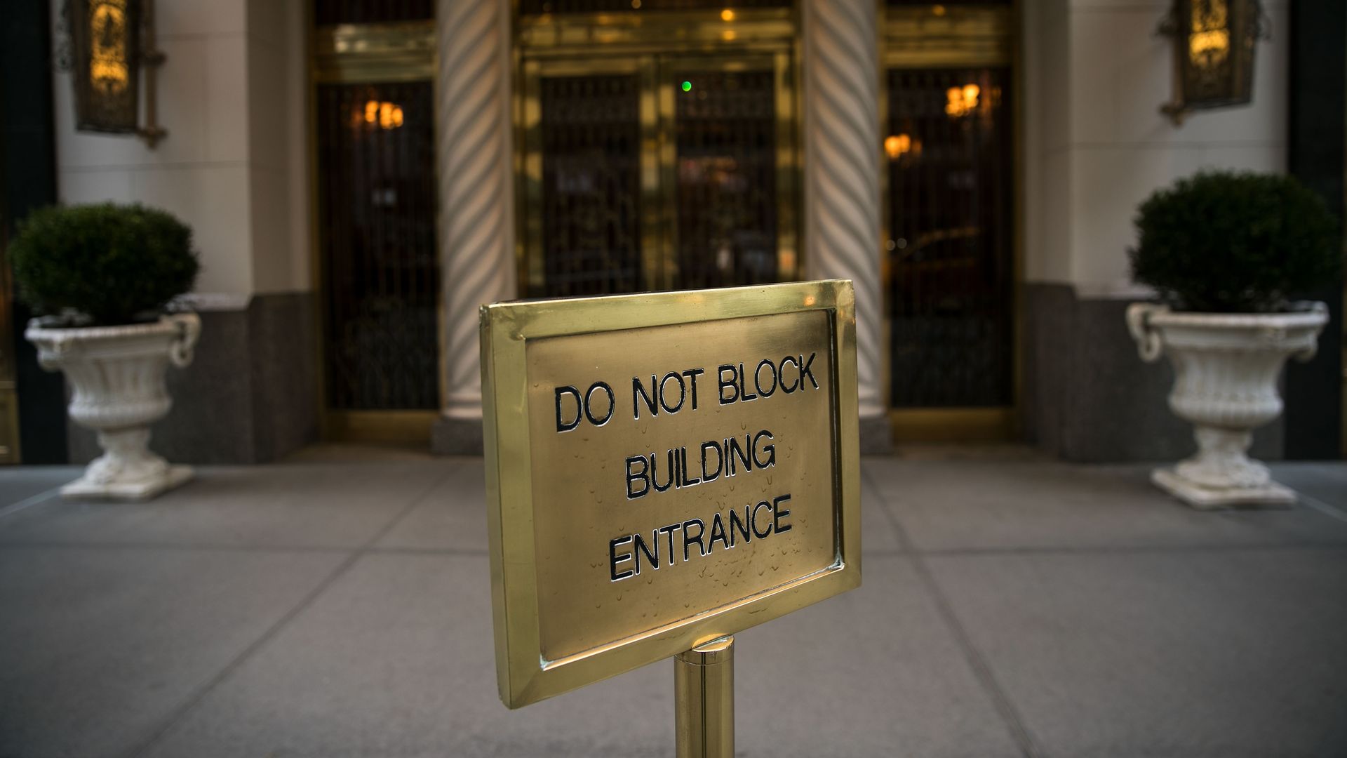 The entrance to the building where Trump lawyer Michael Cohen keeps an office.