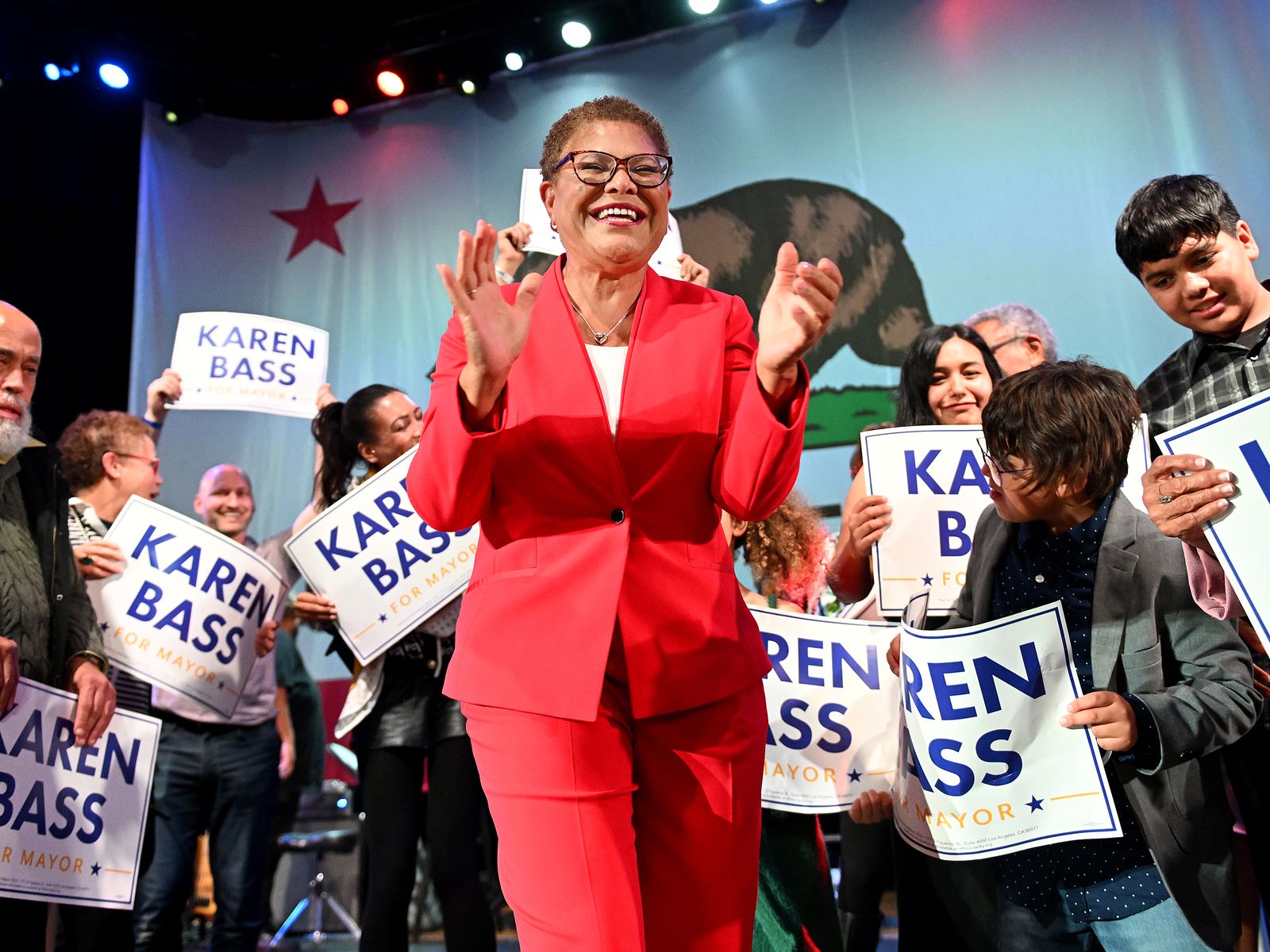 Karen Bass is first woman elected as LA mayor