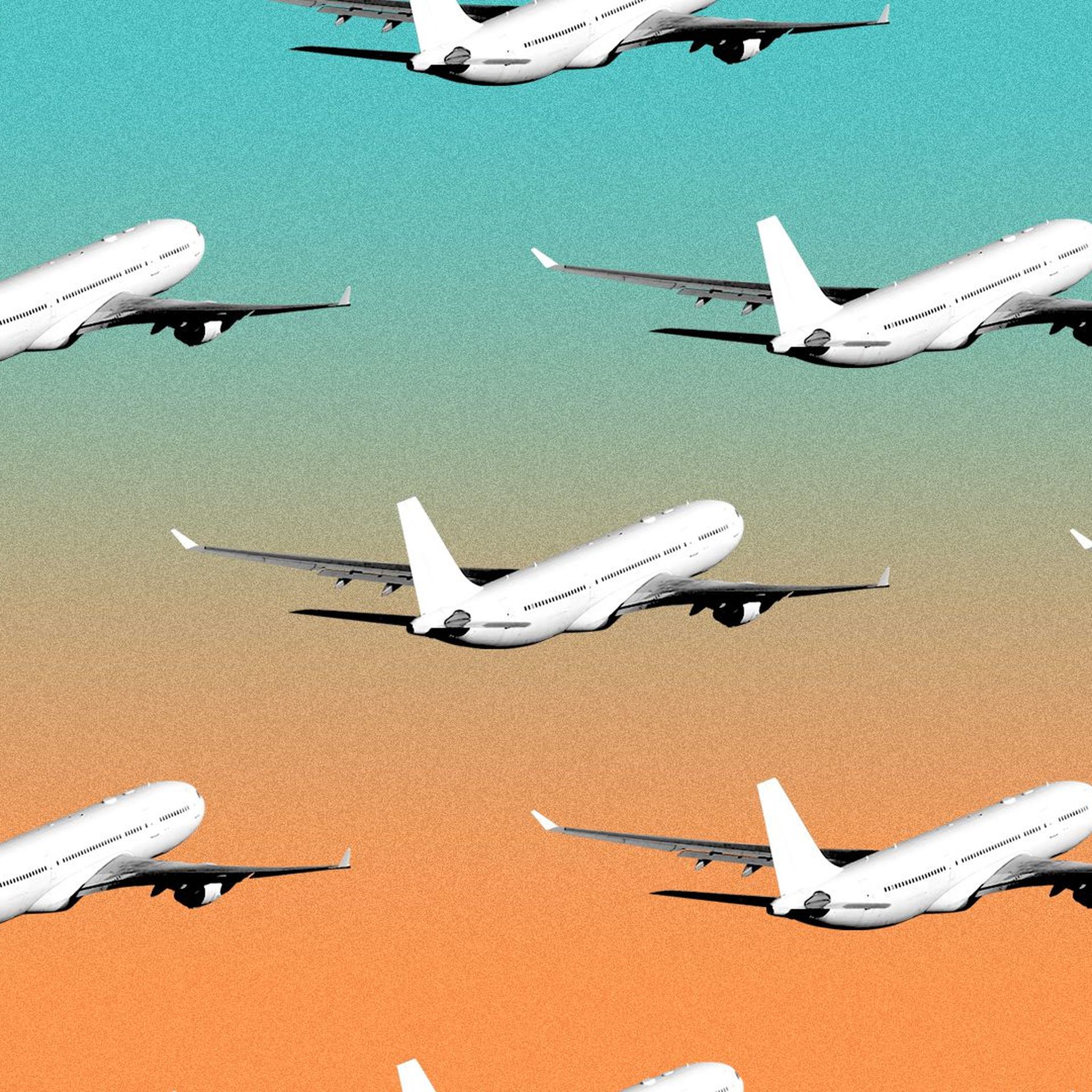 Illustration of a pattern of airplanes.