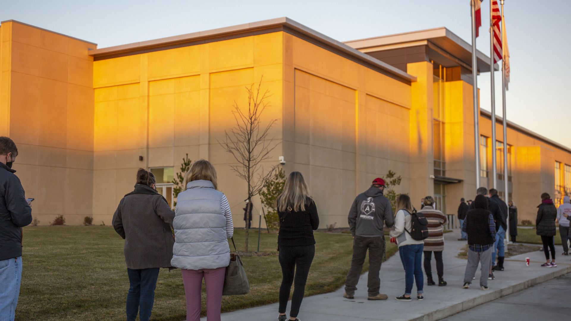 A photo of Ankeny voters on election day last year.