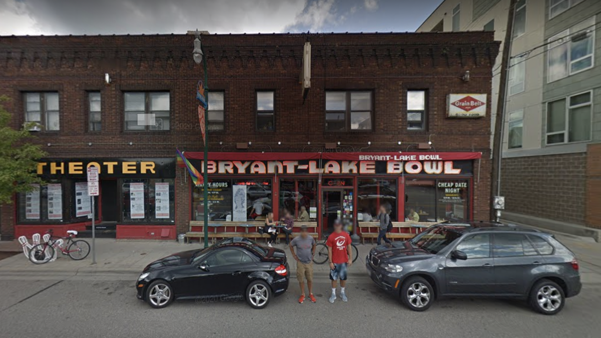 exterior of Bryant Lake Bowl and Theater