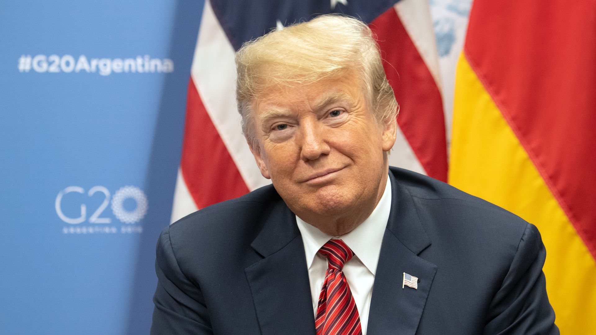 Trump smiles