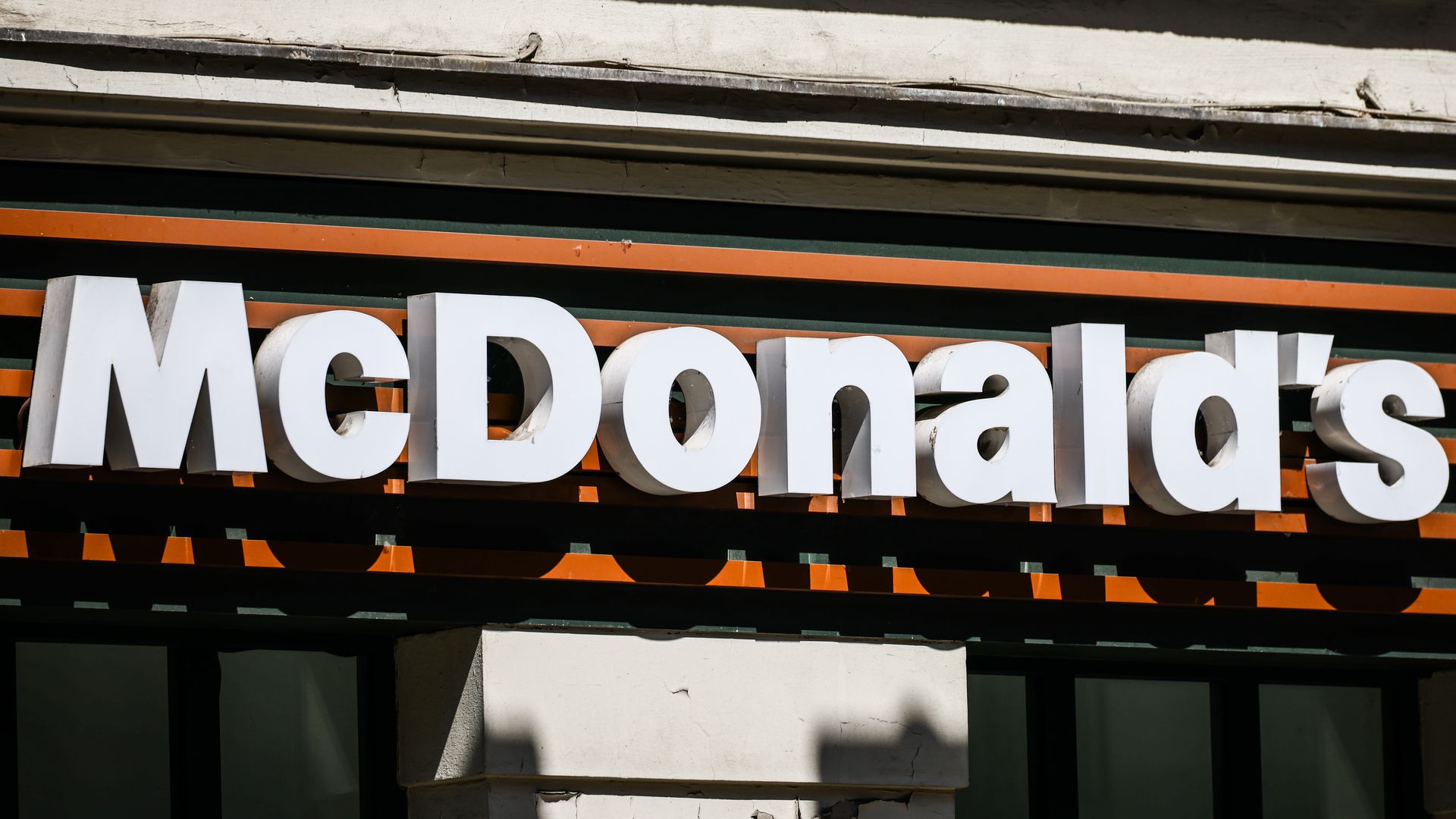 The McDonald's sign above a restaurant