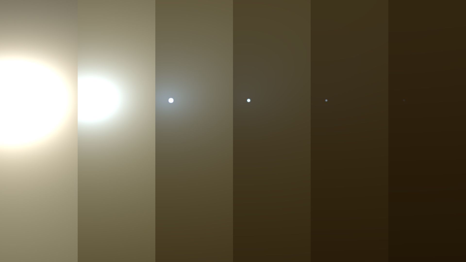 The Mars sky has turned to night for the Mars Opportunity rover, due to a massive dust storm.
