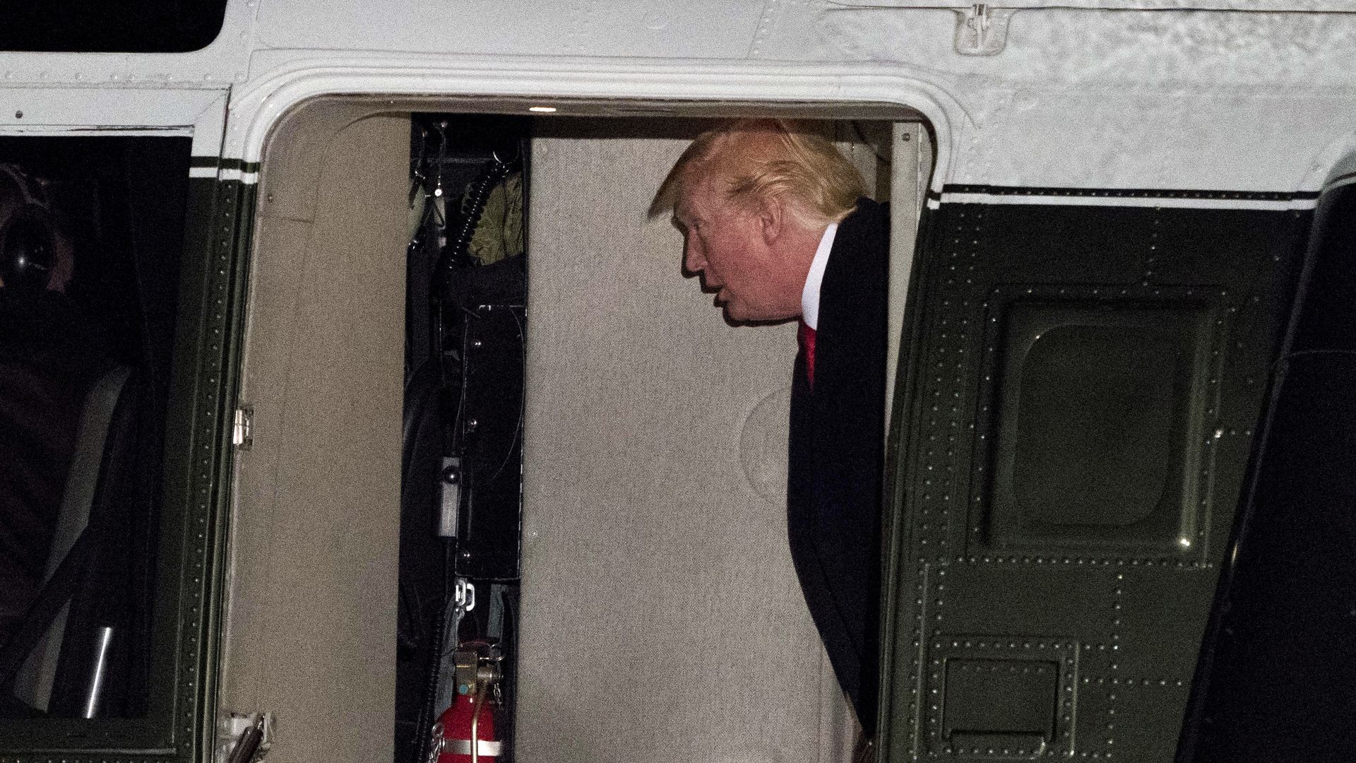 President Trump on Marine One