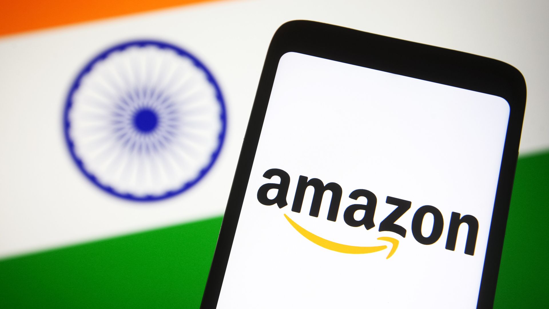 Amazon logo in India.