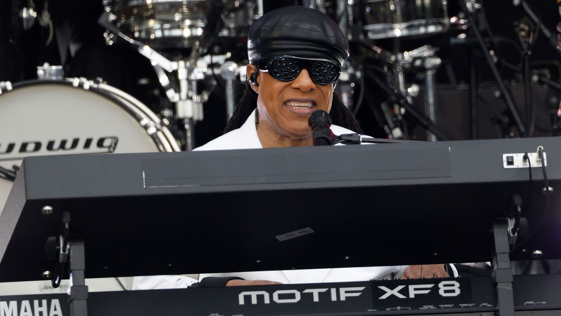 Stevie Wonder performs in Chicago in June.