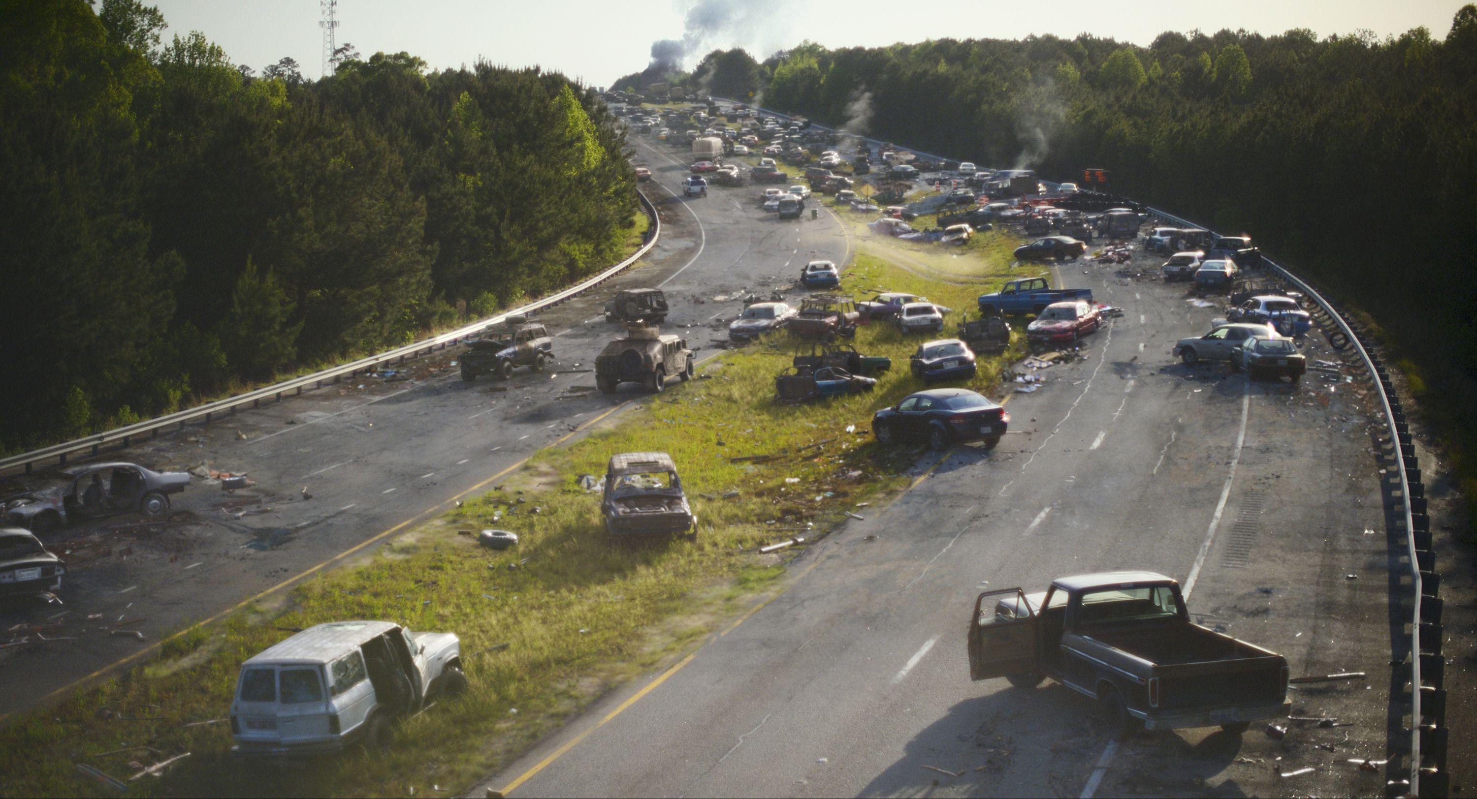 This image released by A24 shows a scene from "Civil War."