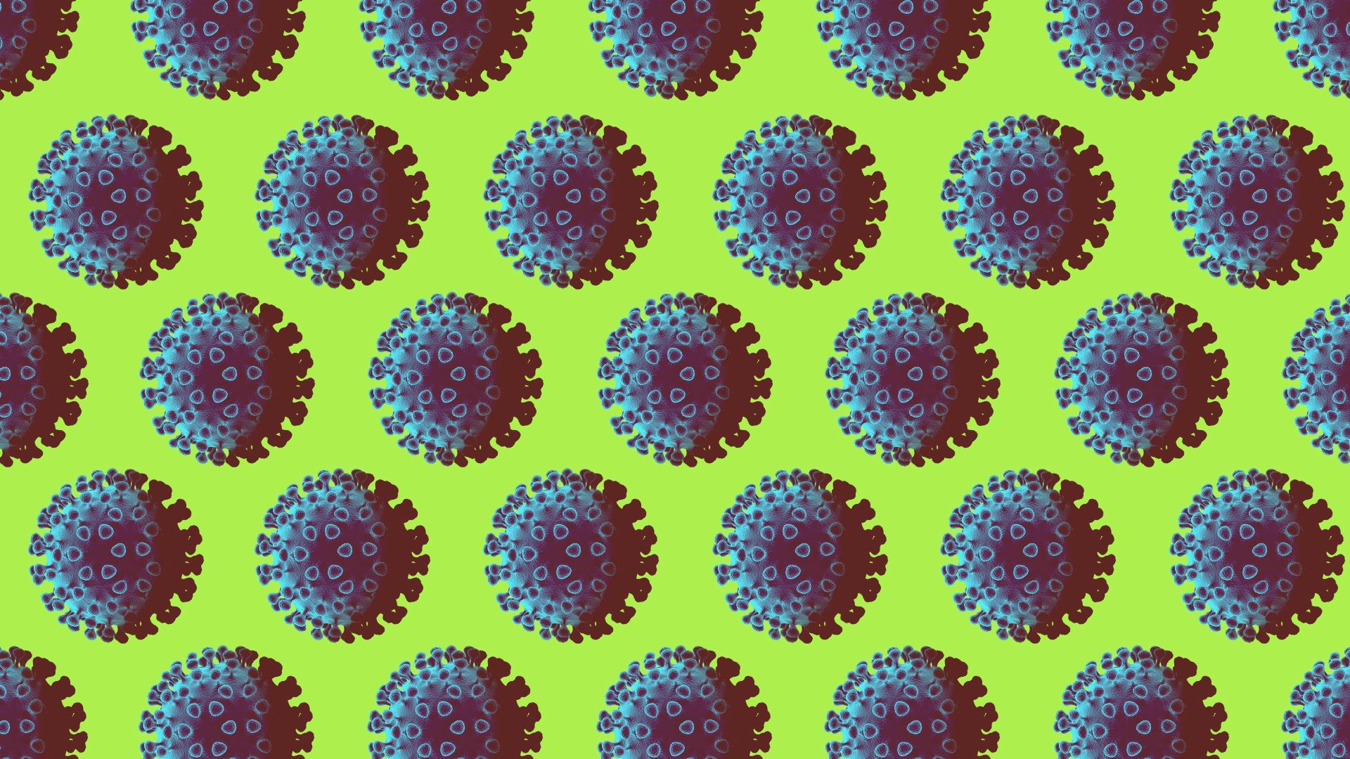 Illustration of a pattern of covid cells.