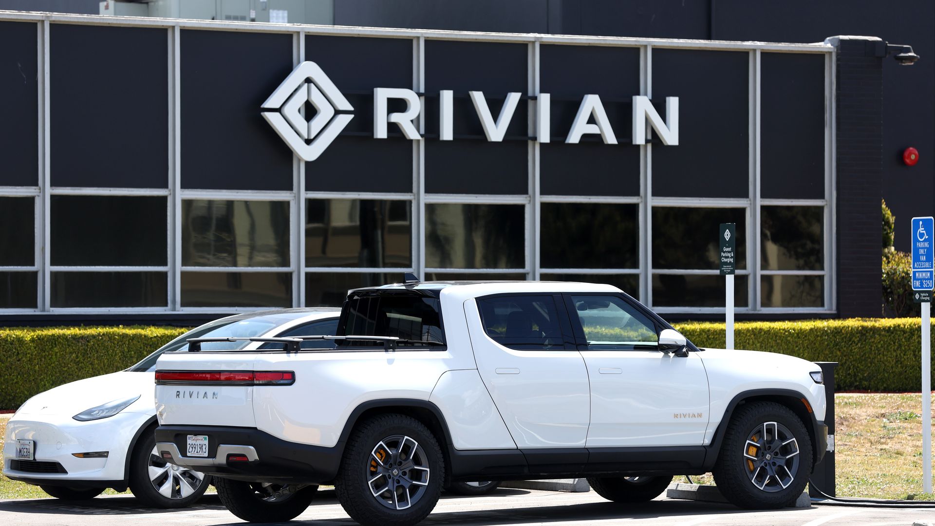 Photo of a Rivian service center