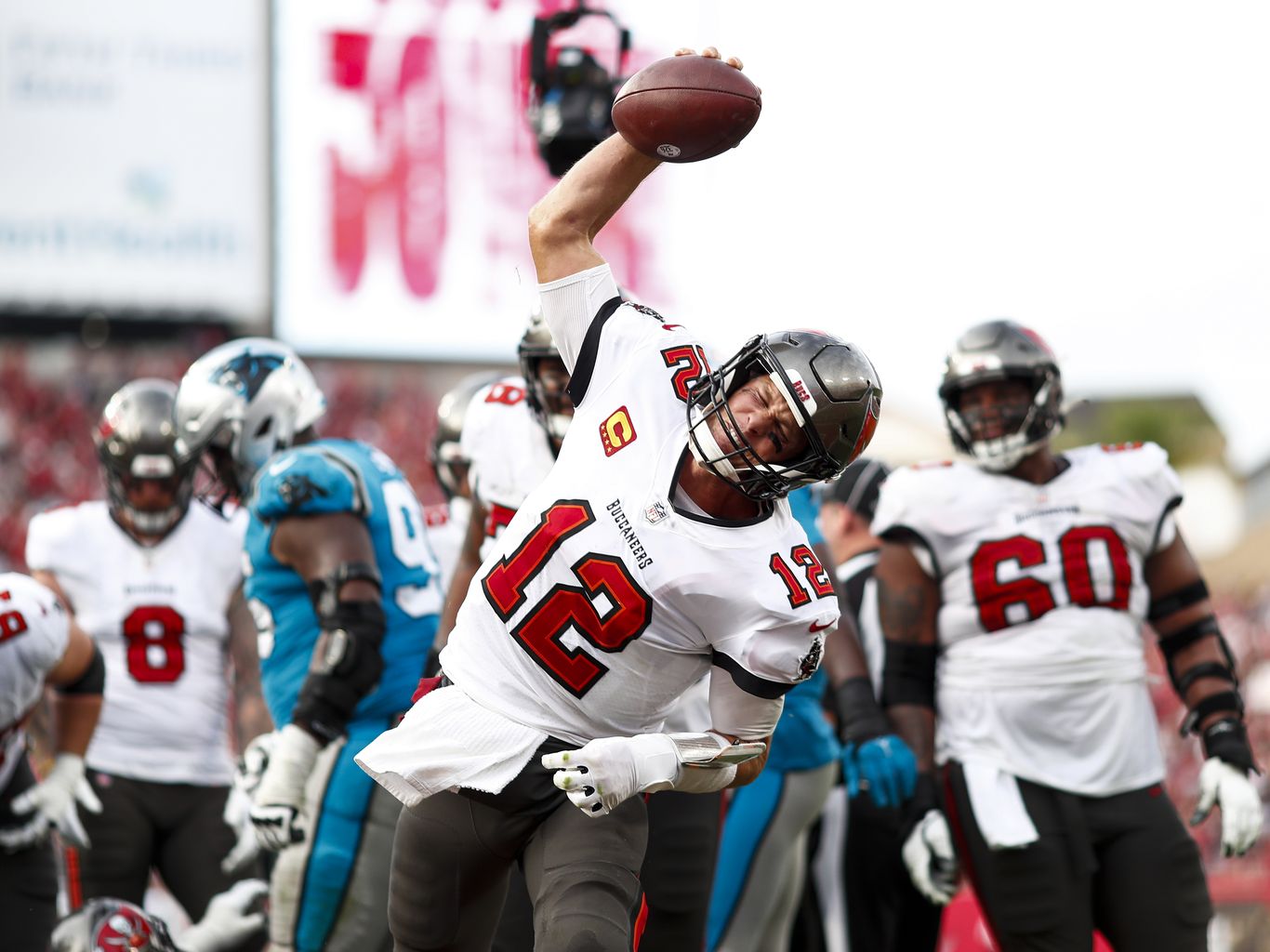 Atlanta Falcons vs. Tampa Bay Buccaneers. Fans support on NFL Game