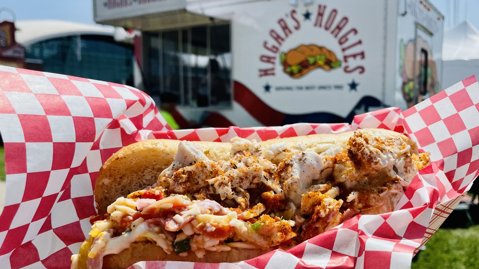 A photo of a hoagie sandwich.