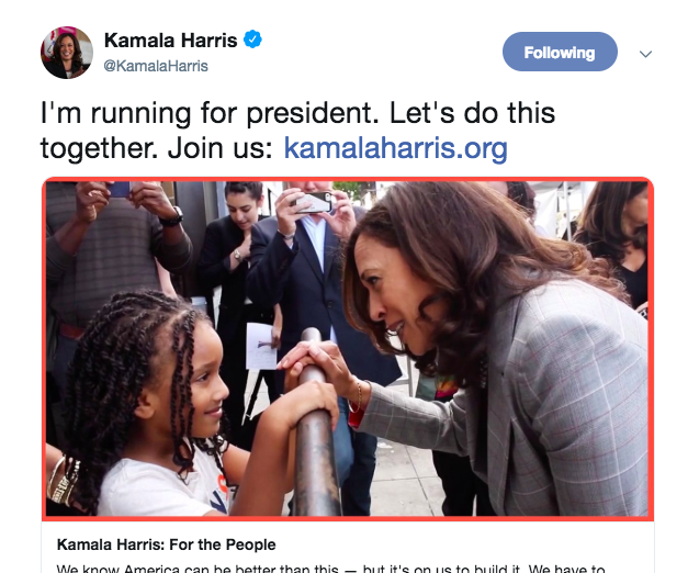 Kamala Harris Enters The 2020 Presidential Election - Axios