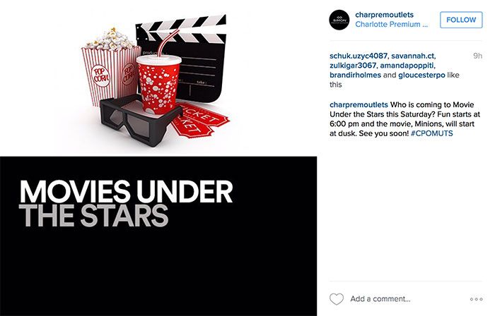 Premium outlets movie night