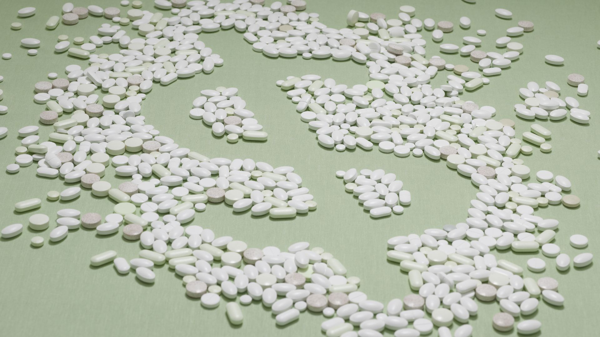 Pills forming a dollar sign