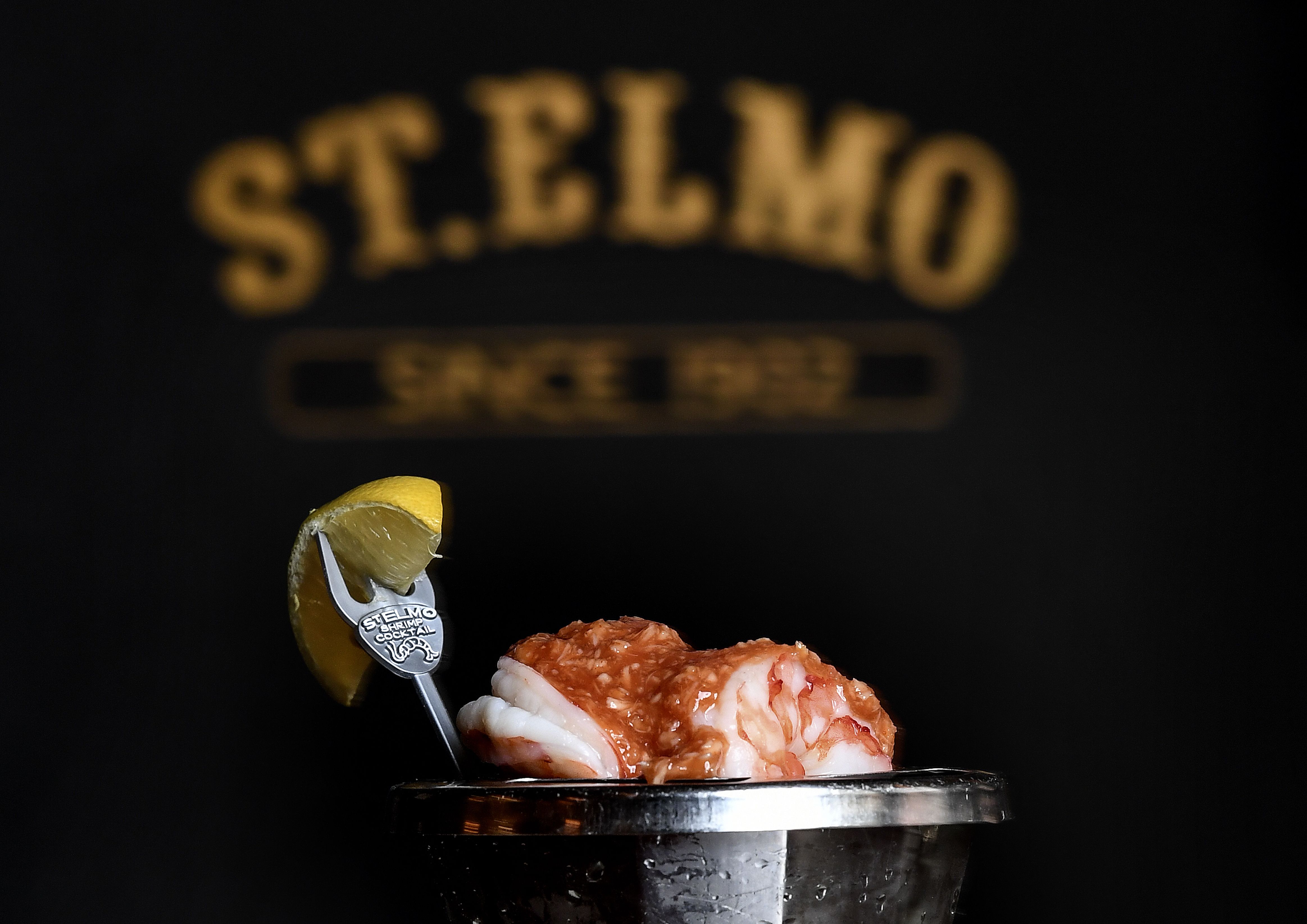 The famously spicy shrimp cocktail at St Elmo Steak House on February 1, 2018. 