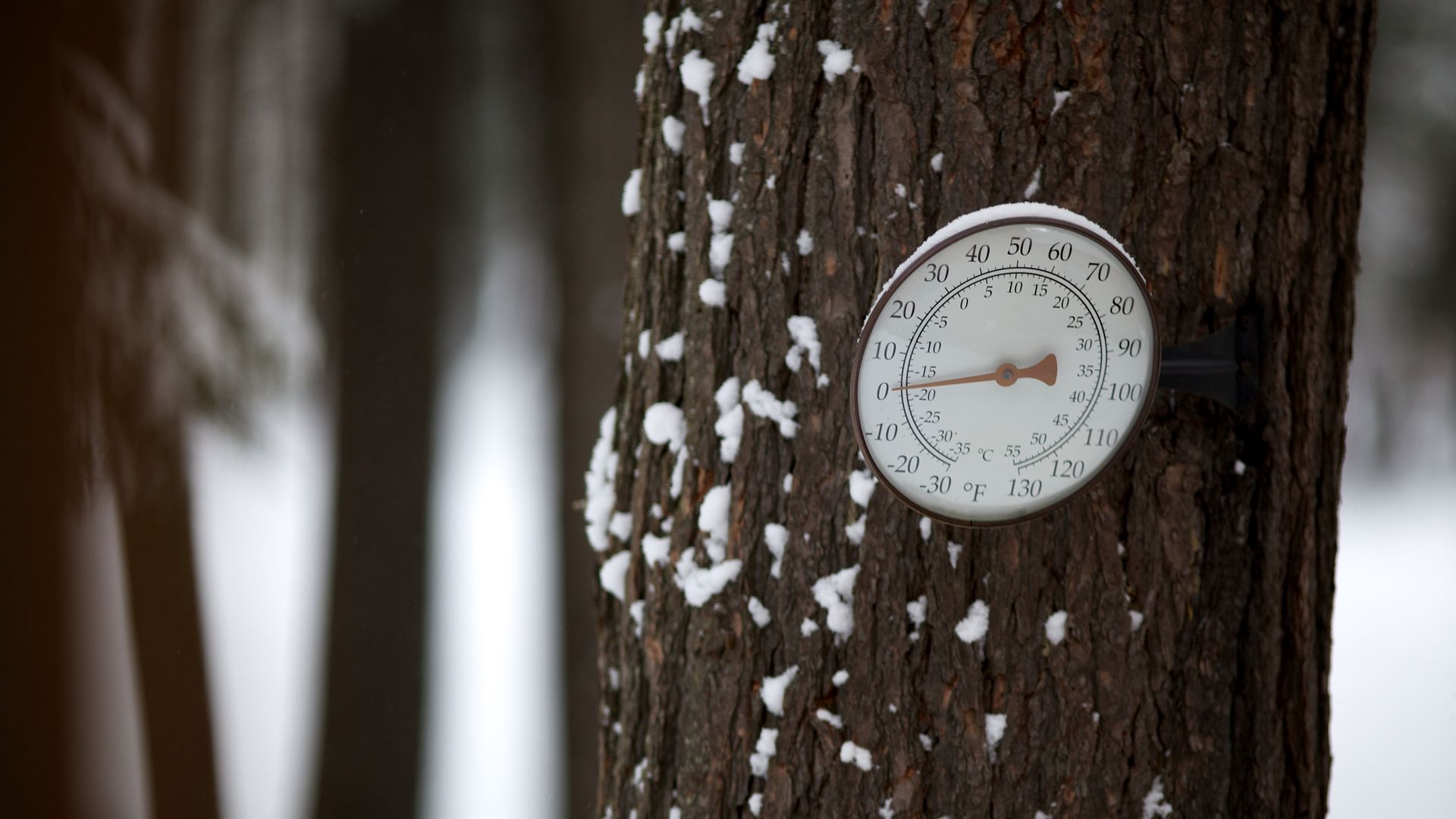 Zero Degrees on Thermometer
