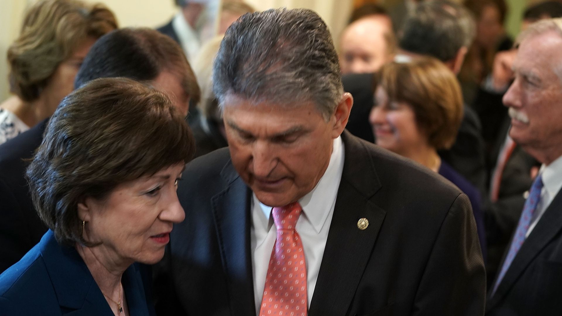 Collins and Manchin speak together