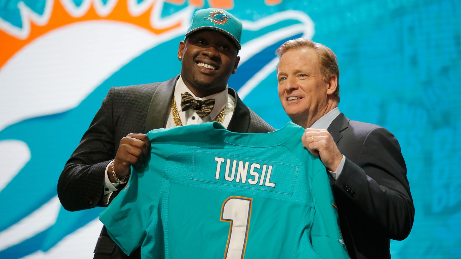 Laremy Tunsil and Roger Goodell