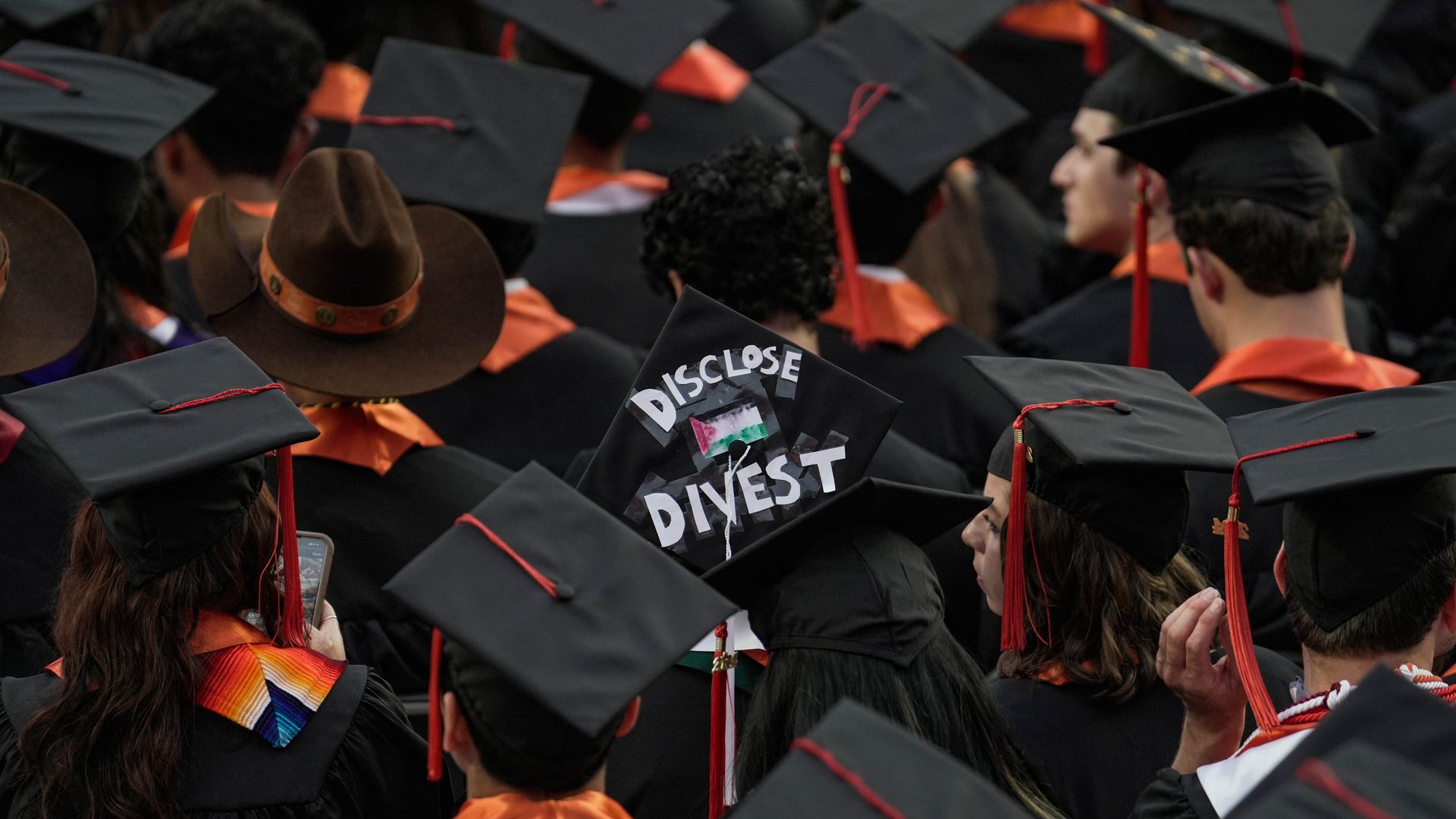 University of Texas added language to its commencement guidelines on