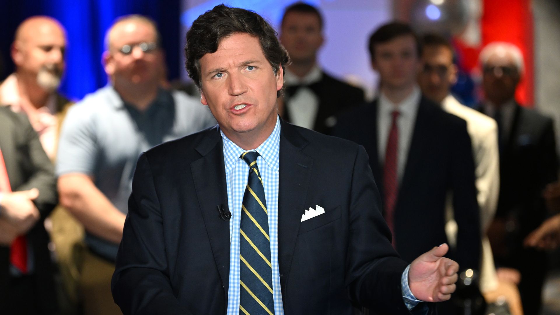 ucker Carlson speaks during 2022 FOX Nation Patriot Awards at Hard Rock Live at Seminole Hard Rock Hotel & Casino Hollywood on November 17, 2022 in Hollywood, Florida. 