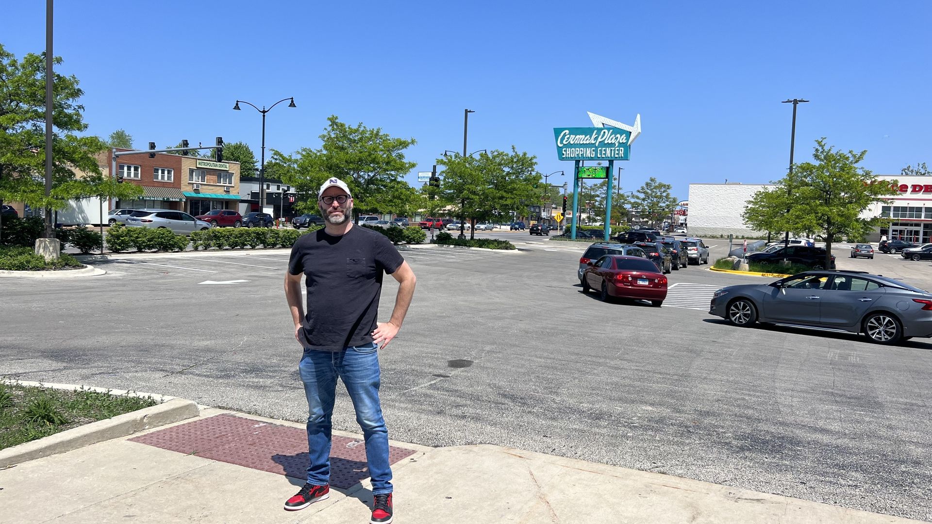 Guy in a parking lot 