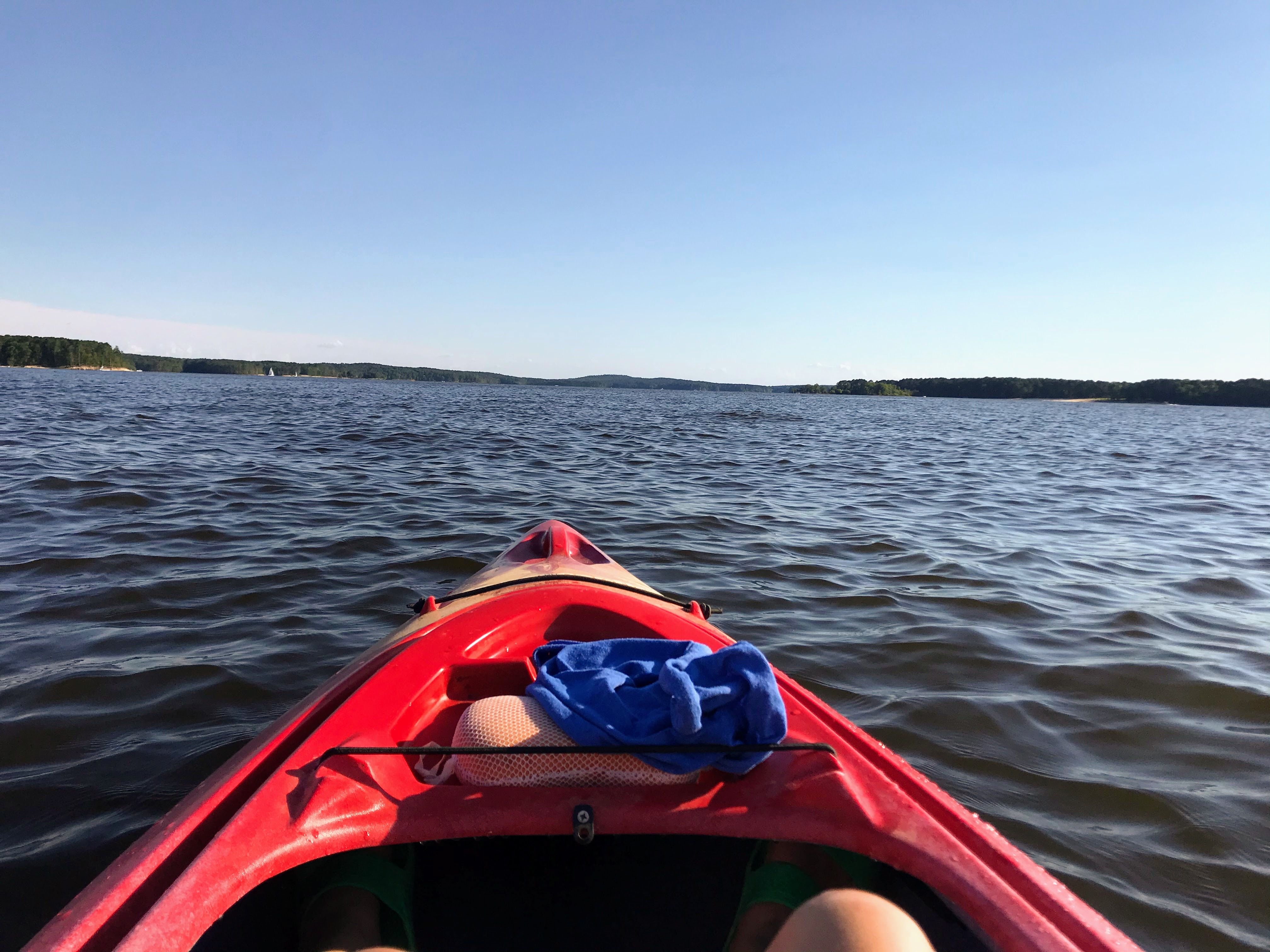 Kayaking on Jordan Lake