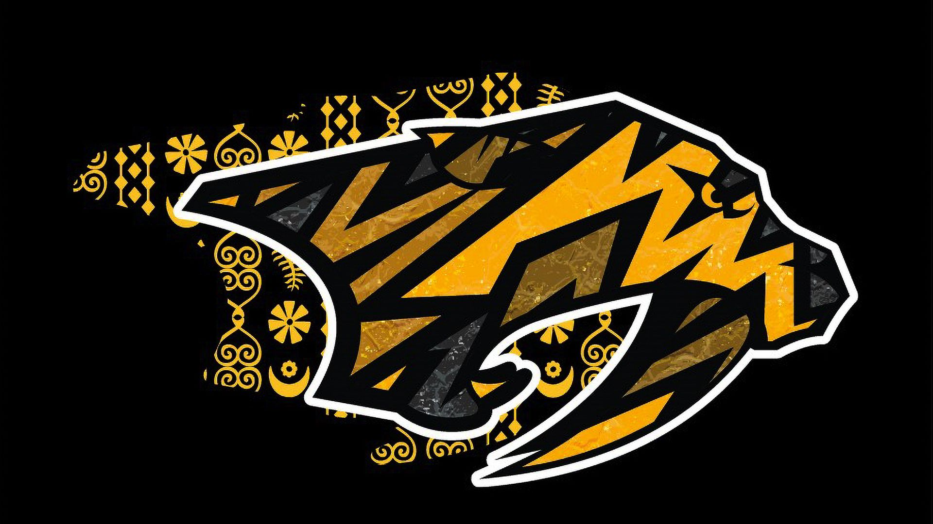 Part of the design for special Predators jerseys marking Black History Month. 
