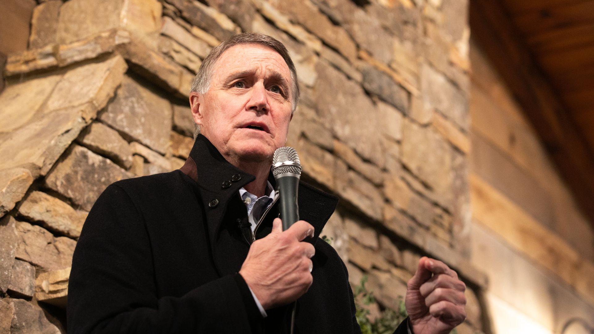 Georgia Republican Senate candidate David Perdue (R-GA) speaks to the crowd during a campaign rally with former U.N. Ambassador Nikki Haley on December 20, 2020.
