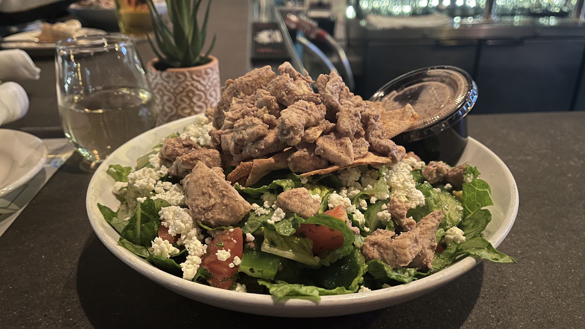 The chicken feta fattoush salad at Anita's. 
