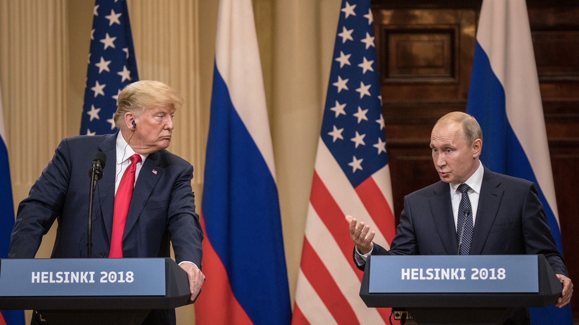 Trump and Putin at Helsinki summit