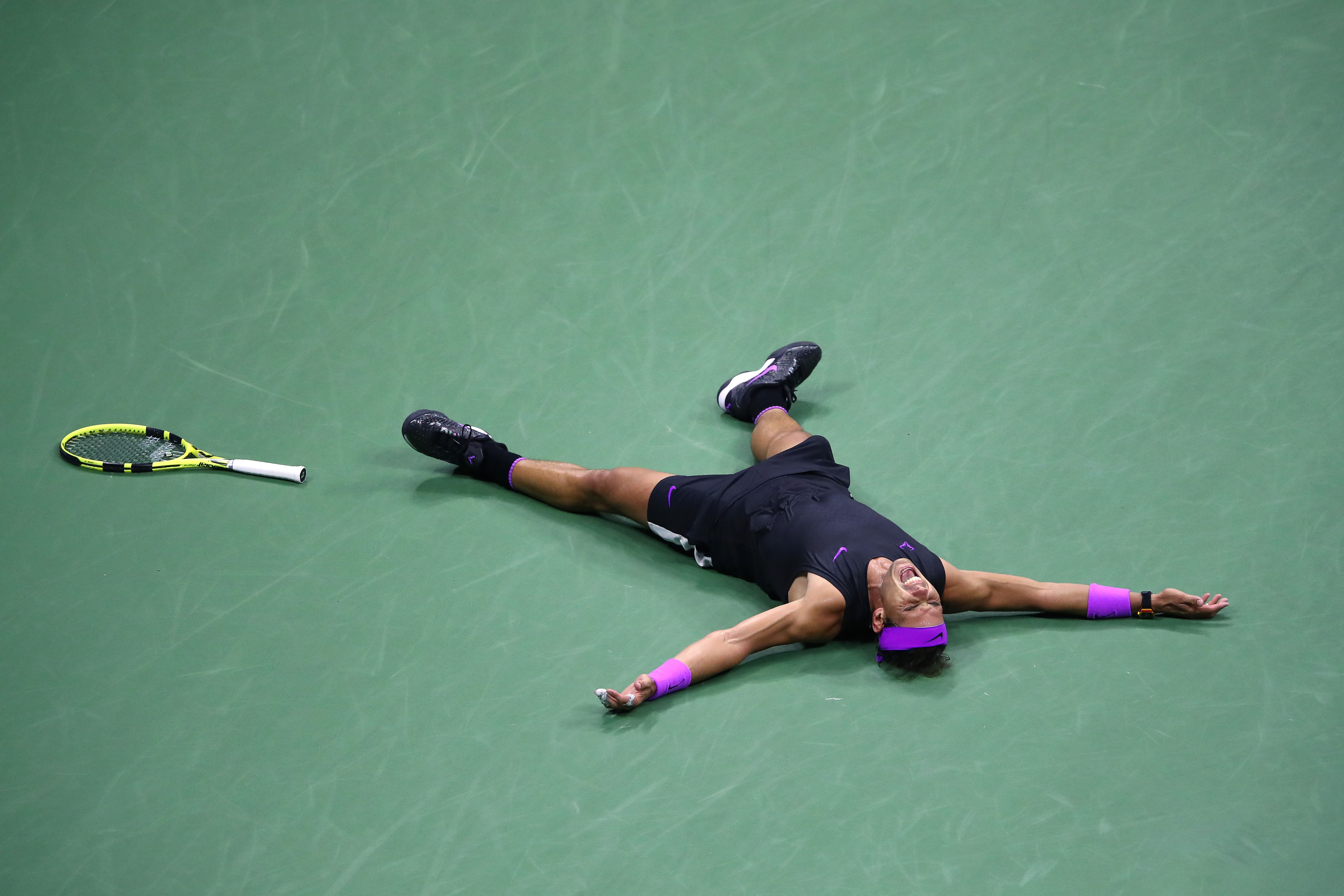 Rafael Nadal after winning the U.S. Open