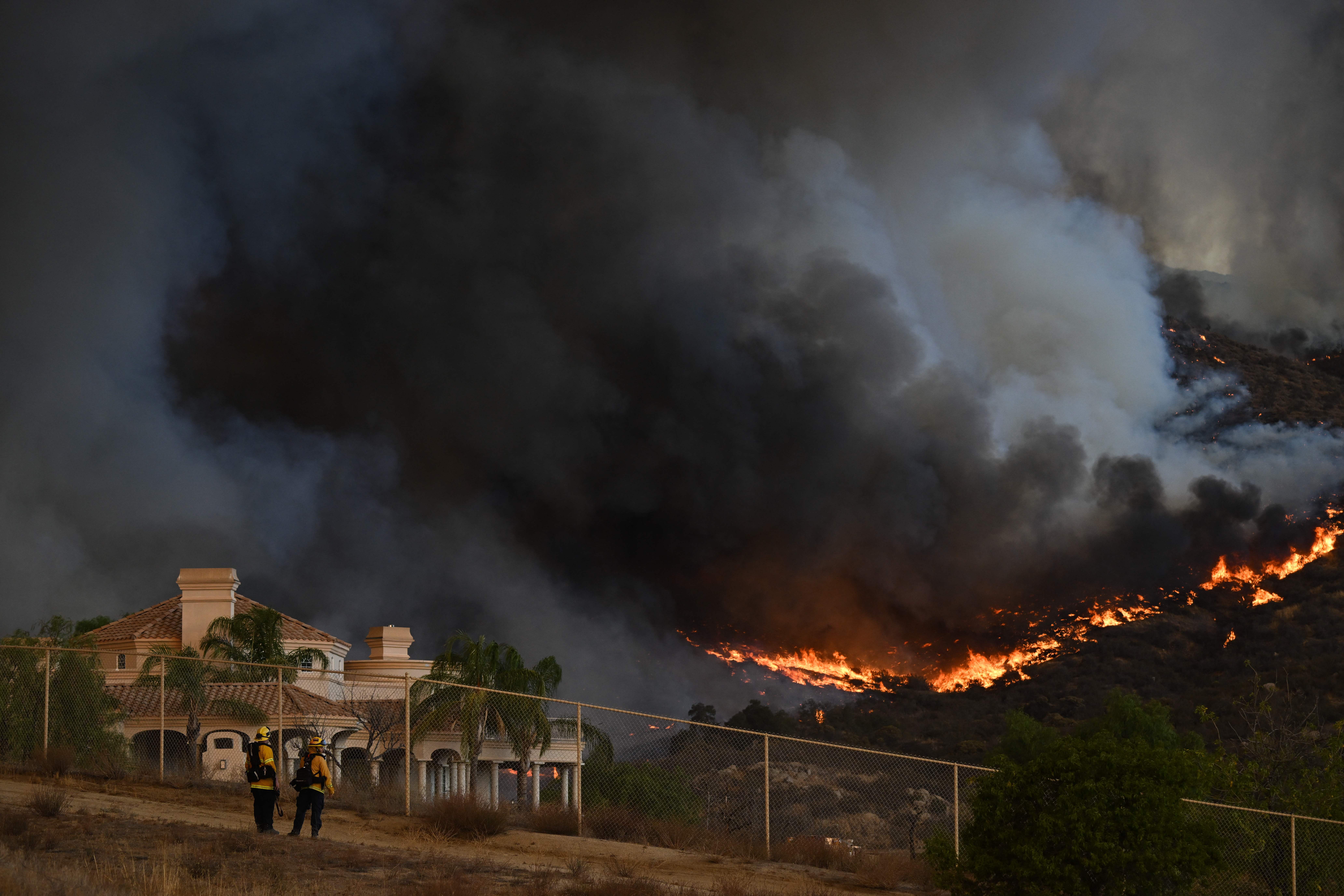 The Fairview Fire near Hemet, California, on Sept. 7.
