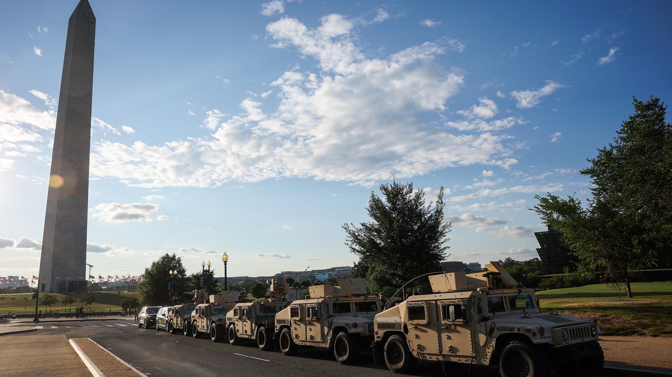 Photos: Scenes from D.C. as National Guard joins Trump's law enforcement crackdown - Axios