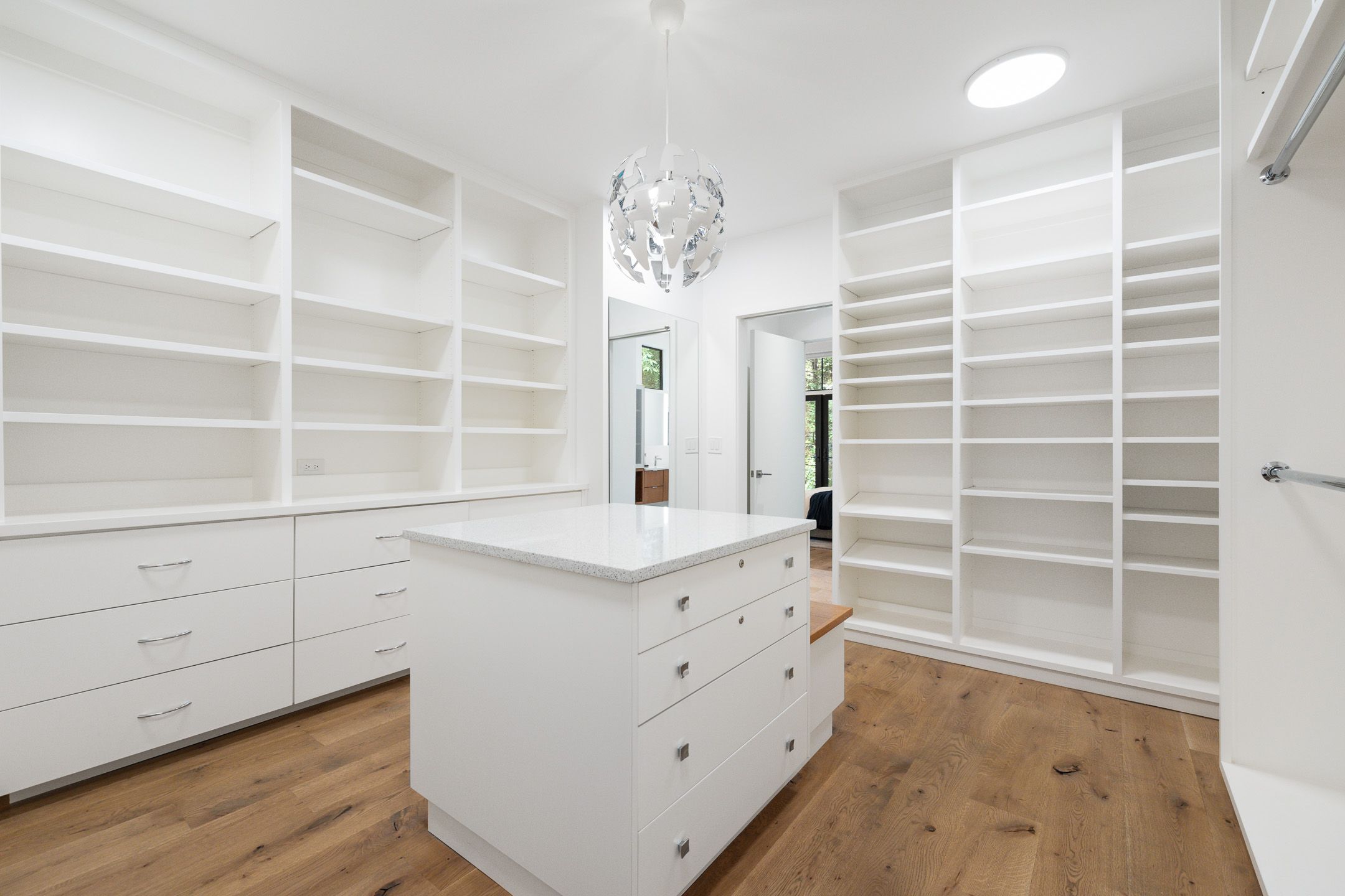 View of the large closet.